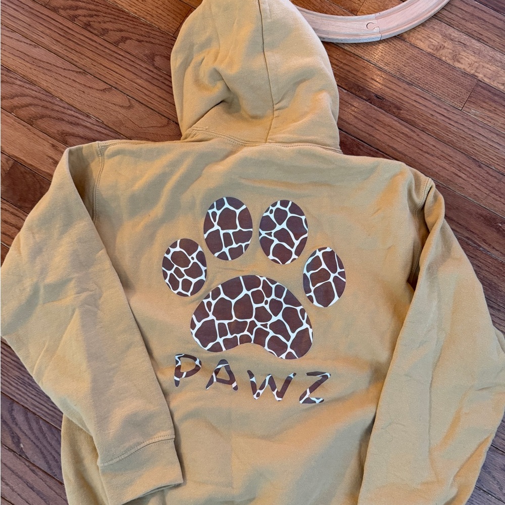 PAWZ Beige Dog Hoodie with Giraffe Print